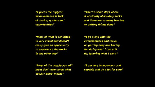 Infographic featuring six quotes from online forum thread comments.