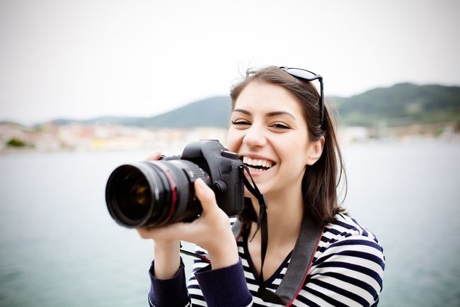 professionele vrouwelijke fotograaf