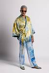 Linen Satin Kimono Jacket - Golden Hour