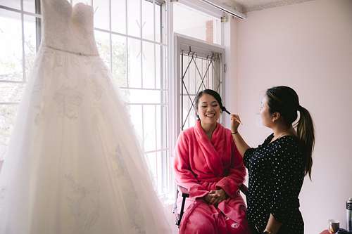 Bride Getting Ready