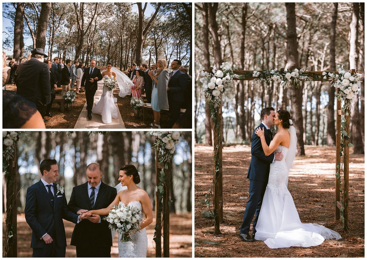 wedding ceremony photos at Pine Grove, Centennial Park