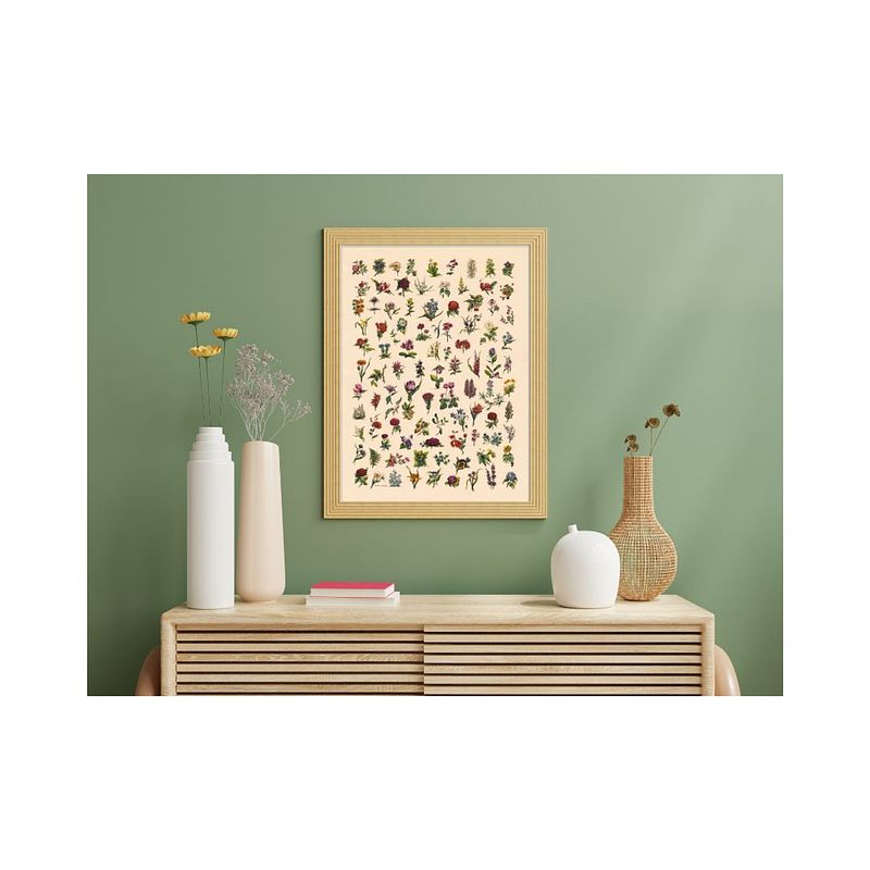 Ditsy Vintage Floral Art in Watercolour and Pen